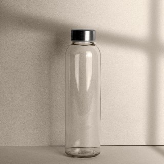Botella de cristal con tapón de metálico 500 ml.